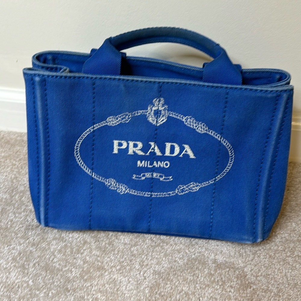Authentic Prada small Canapa tote - Picture 1 of 9
